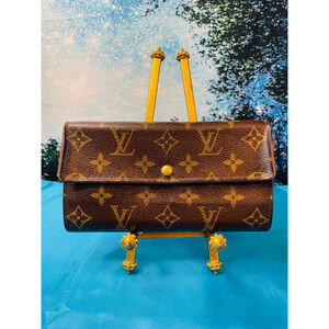 Louis Vuitton Monogram Brown Tan Wallet Full Size GUC